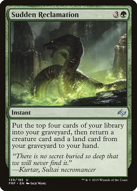 Sudden Reclamation, Magic card FRF 139 — Fate Reforged set