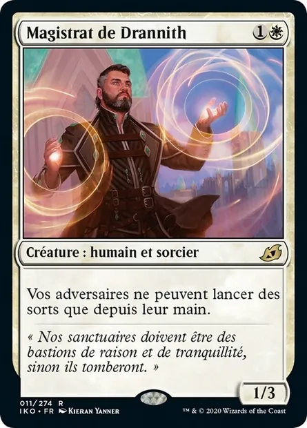Magistrat de Drannith, carte Magic IKO 11 — extension Ikoria: Lair of Behemoths