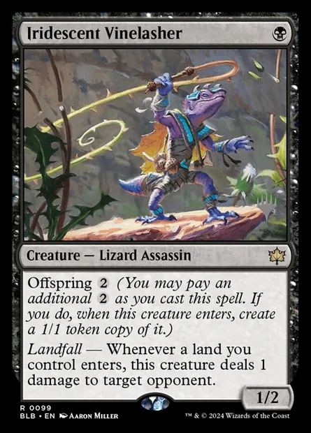Iridescent Vinelasher, Magic card PBLB 99p — Bloomburrow Promos set