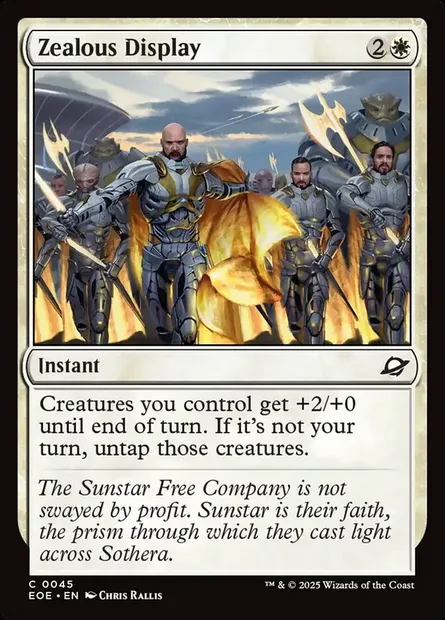 Zealous Display, Magic card EOE 45 — Edge of Eternities set