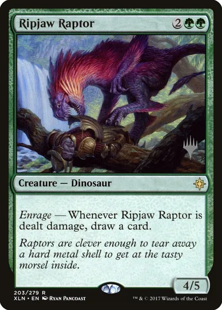 Ripjaw Raptor, Magic card PXLN 203p — Ixalan Promos set