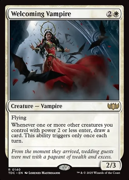 Welcoming Vampire, Magic card TDC 140 — Tarkir: Dragonstorm Commander set
