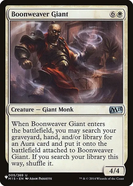 Boonweaver Giant, Magic card PLST M15-5 — The List set