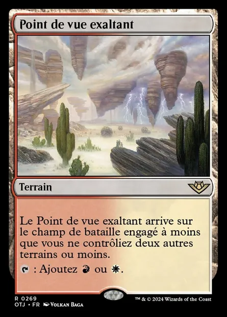 Point de vue exaltant, carte Magic OTJ 269 — extension Outlaws of Thunder Junction