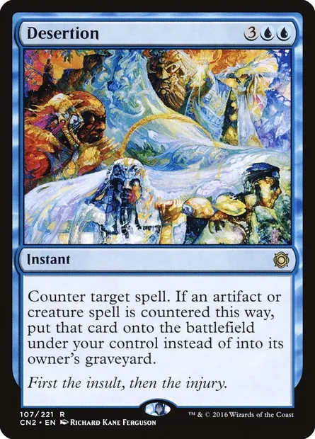 Désertion, carte Magic CN2 107 — extension Conspiracy: Take the Crown