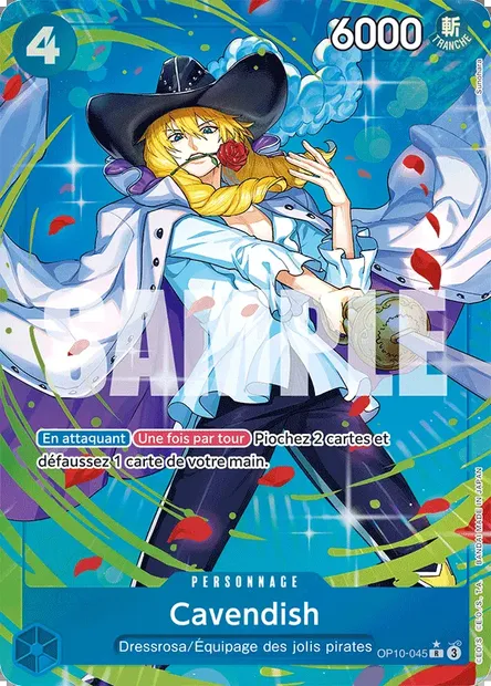 Cavendish, carte One Piece OP10-045 — extension SANG ROYAL