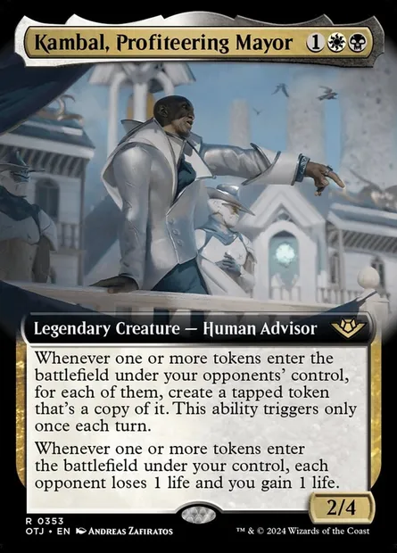 Kambal, Profiteering Mayor, Magic card OTJ 353 — Outlaws of Thunder Junction set