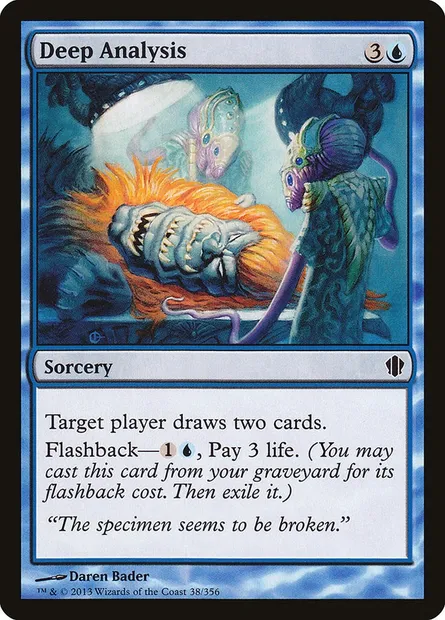 Deep Analysis, Magic card C13 38 — Commander 2013 set