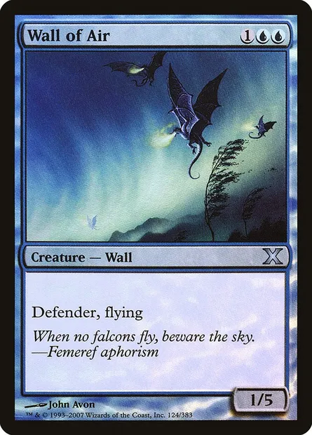 Mur d'air, carte Magic 10E 124★ — extension Dixième édition