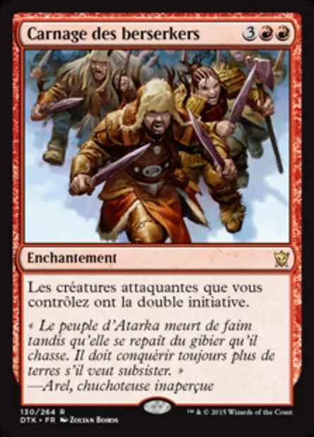 Carnage des berserkers, carte Magic DTK 130 — extension Les Dragons de Tarkir