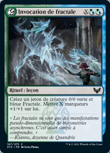 Invocation de fractale, carte Magic STX 187 — extension Strixhaven: l'Académie des Mages