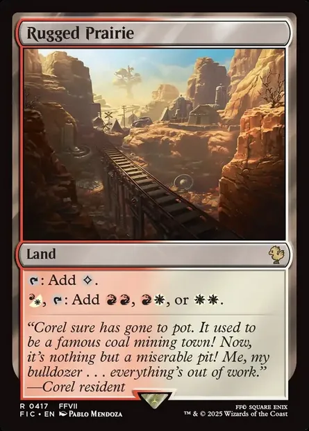 Rugged Prairie, Magic card FIC 417 — Final Fantasy Commander set
