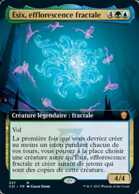 Ésix, efflorescence fractale, carte Magic C21 337 — extension Commander 2021
