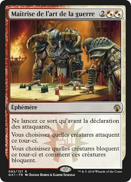 Maîtrise de l'art de la guerre, carte Magic GK1 92 — extension GRN Guild Kit