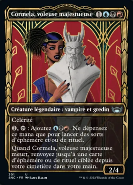Cormela, voleuse majestueuse, carte Magic SNC 301 — extension Les rues de la Nouvelle-Capenna