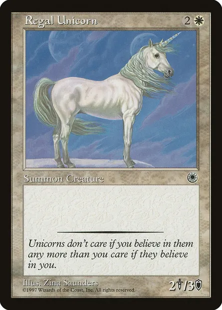 Licorne royale, carte Magic POR 22 — extension Portal