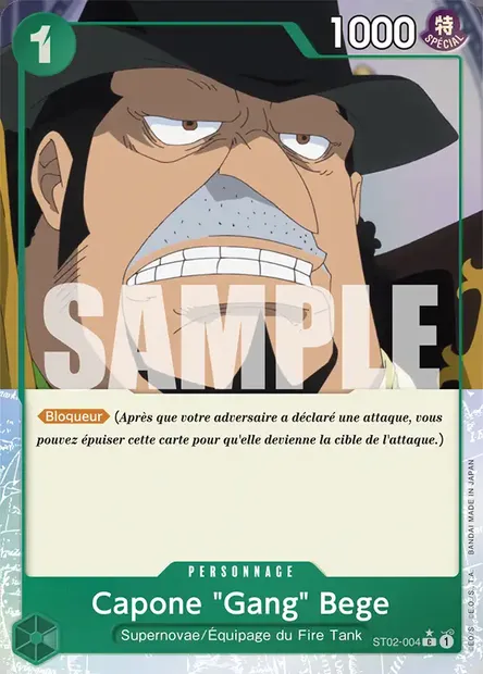 Capone "Gang" Bege, carte One Piece ST02-004 — extension Worst Generation
