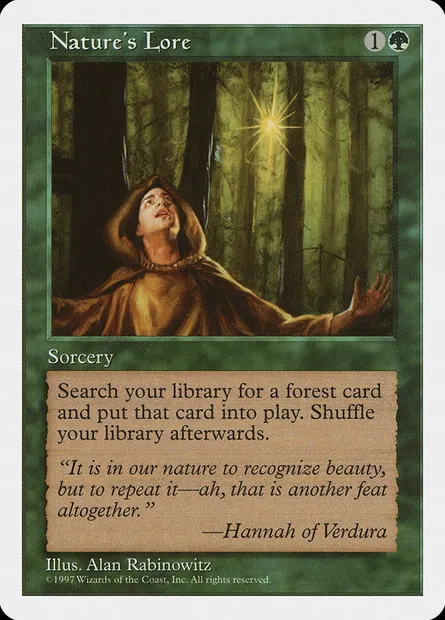 Nature's Lore, Magic card 5ED 316 — Fifth Edition set
