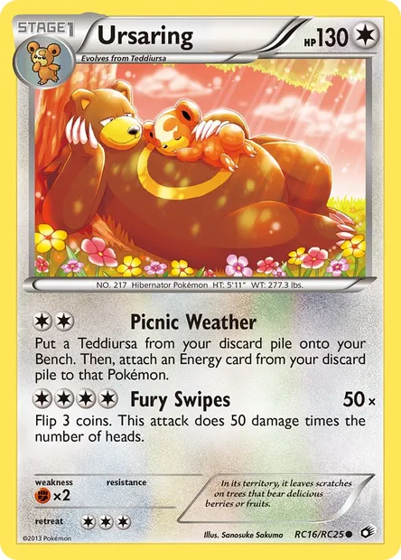 Ursaring, Pokémon card LTR RC16 — Legendary Treasures set