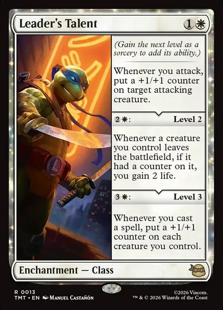 Leader's Talent, Magic card TMT 13 — Teenage Mutant Ninja Turtles set