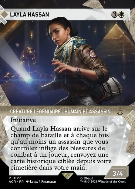 Layla Hassan, carte Magic ACR 127 — extension Assassin's Creed