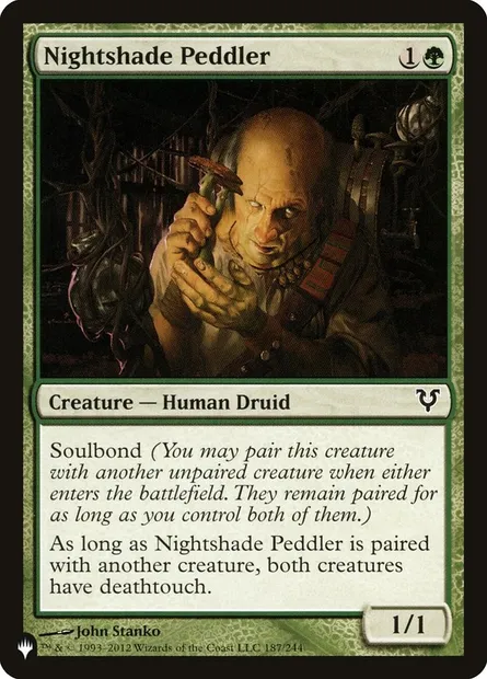 Nightshade Peddler, Magic card PLST AVR-187 — The List set