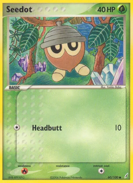 Seedot, Pokémon card CG 60 — Crystal Guardians set