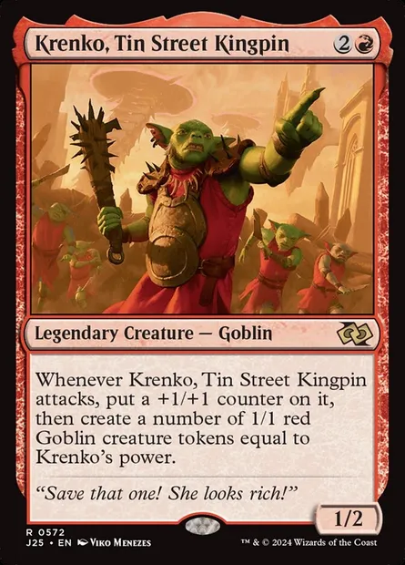 Krenko, Tin Street Kingpin, Magic card J25 572 — Foundations Jumpstart set