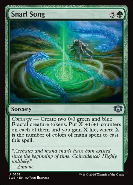 Snarl Song, Magic card SOS 161 — Secrets of Strixhaven set
