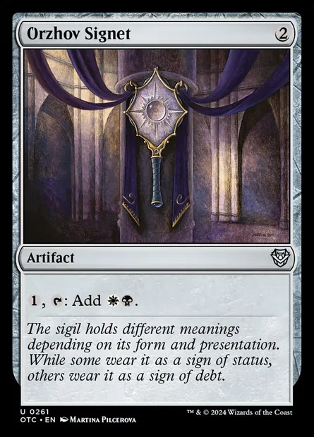 Orzhov Signet, Magic card OTC 261 — Outlaws of Thunder Junction Commander set