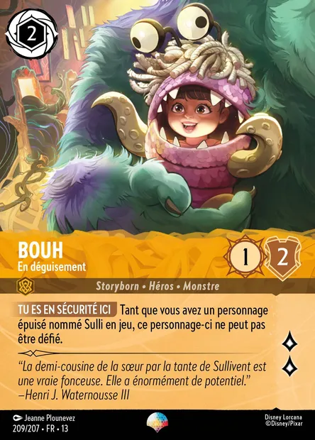 Bouh - En déguisement, carte Disney Lorcana CH13-209 — extension Invasion Epineuse!