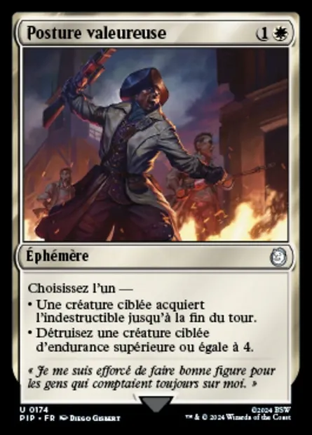 Posture valeureuse, carte Magic PIP 174 — extension Fallout