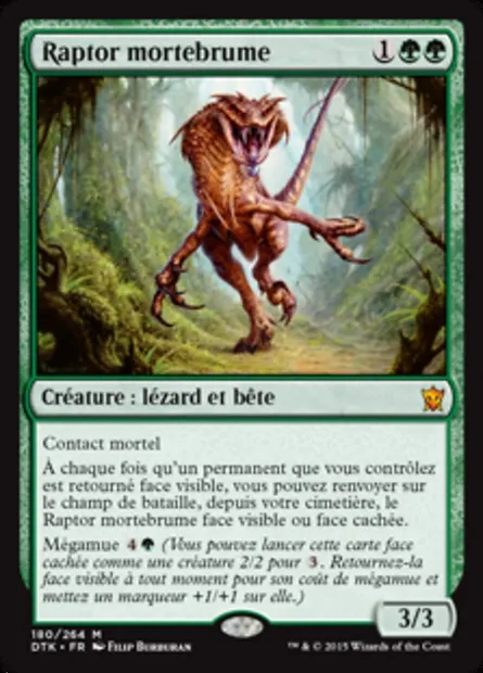 Raptor mortebrume, carte Magic DTK 180 — extension Les Dragons de Tarkir