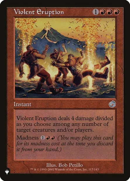 Éruption violente, carte Magic PLST TOR-117 — extension The List