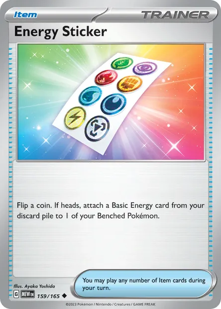 Energy Sticker, Pokémon card MEW 159 — 151 set