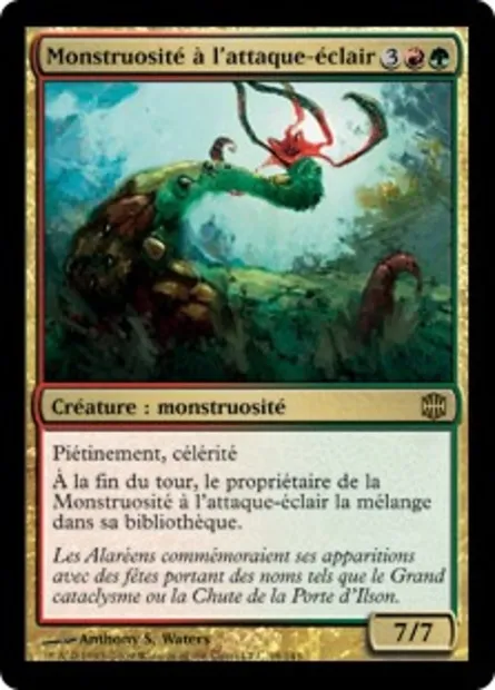 Monstruosité à l'attaque-éclair, carte Magic ARB 49 — extension La Renaissance d'Alara