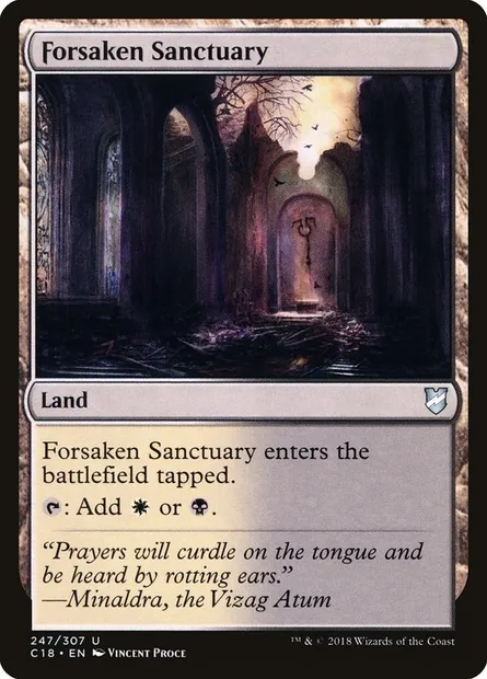 Forsaken Sanctuary, Magic card C18 247 — Commander 2018 set