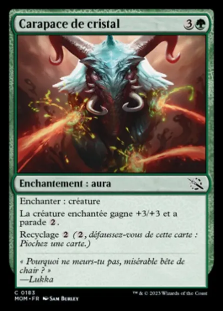 Carapace de cristal, carte Magic MOM 183 — extension L'invasion des machines
