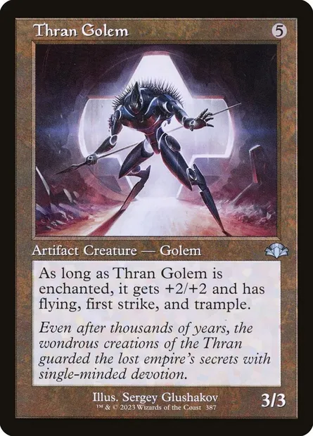 Thran Golem, Magic card DMR 387 — Dominaria Remastered set
