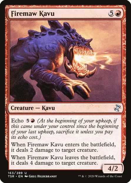Firemaw Kavu, Magic card TSR 163 — Time Spiral Remastered set