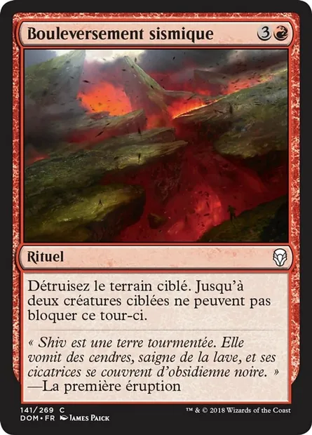 Bouleversement sismique, carte Magic DOM 141 — extension Dominaria