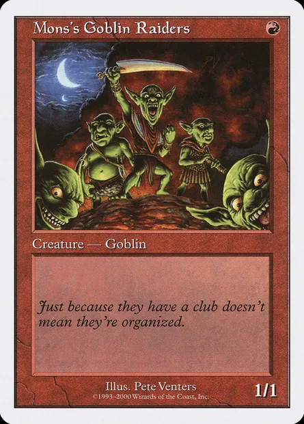 Mons's Goblin Raiders, Magic card S00 32 — Starter 2000 set