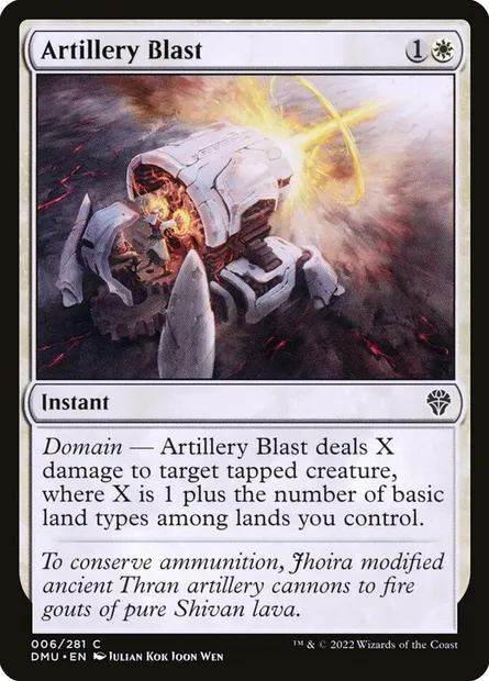Artillery Blast, Magic card DMU 6 — Dominaria United set