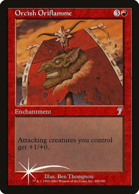 Oriflamme orque, carte Magic 7ED 206★ — extension Septième Edition