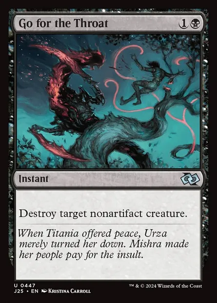 Go for the Throat, Magic card J25 447 — Foundations Jumpstart set