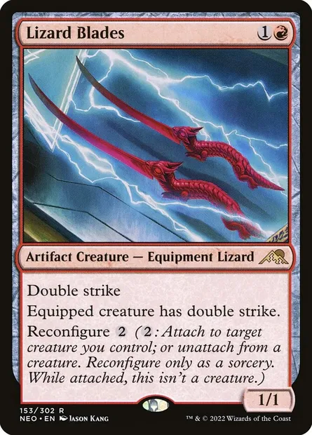 Lizard Blades, Magic card NEO 153 — Kamigawa: Neon Dynasty set
