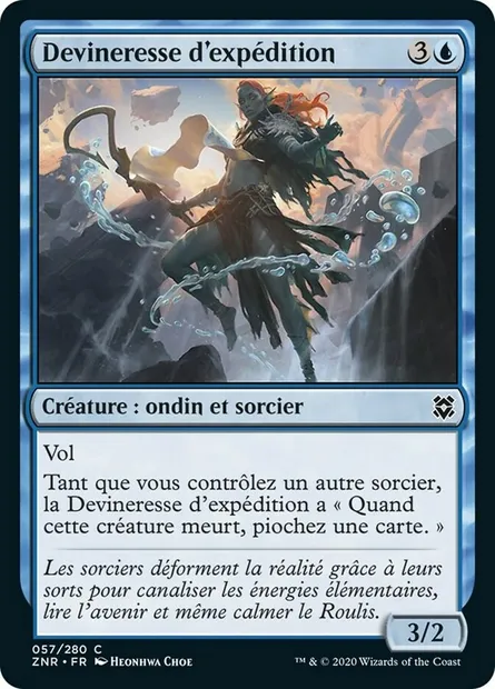 Devineresse d'expédition, carte Magic ZNR 57 — extension Renaissance de Zendikar