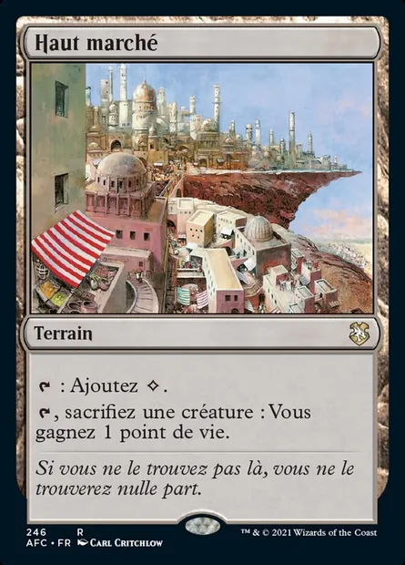 Haut marché, carte Magic AFC 246 — extension Forgotten Realms Commander