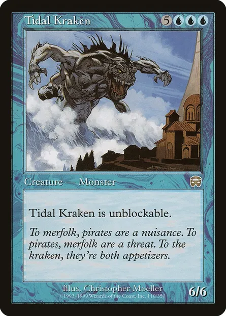 Tidal Kraken, Magic card MMQ 110 — Mercadian Masques set