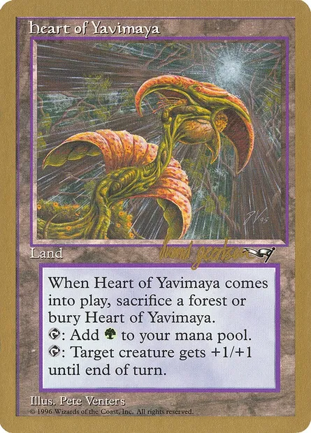COEur de la Yavimaya, carte Magic WC97 sg138 — extension World Championship Decks 1997